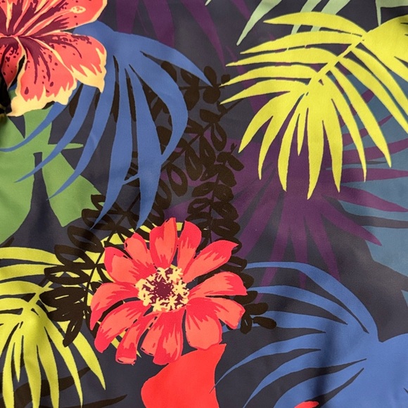 Bleu Rod Beattie Floral One Piece Swimsuit - Pink, Blue, Green Size 6 - Picture 4 of 5